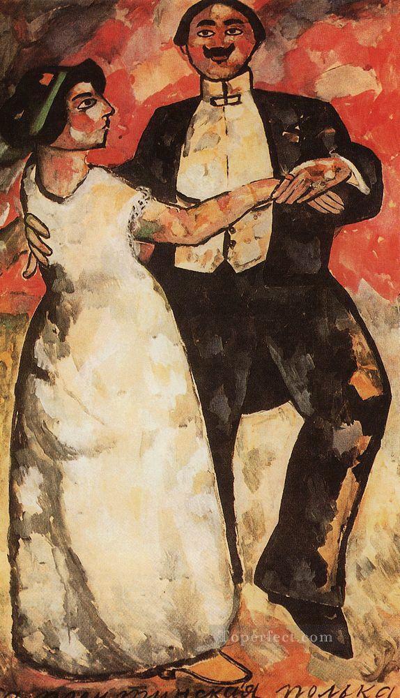 argentine polka 1911 Kazimir Malevich Oil Paintings